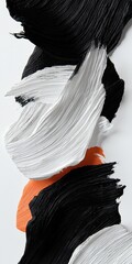 Poster - Dynamic abstract textures featuring bold brush strokes artistic environment close-up viewpoint creative concept