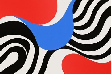 Poster - Dynamic abstract labyrinth illustrations in bold colors artistic graphic design modern aesthetic creative perspective
