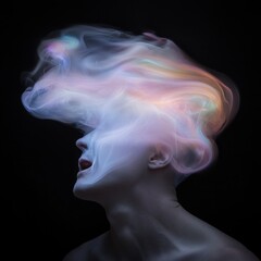 Poster - Ethereal reflection of abstract thoughts artistic setting digital art dreamlike environment close-up view conceptual imagery