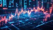 © Matcha_09 - Digital economy concept with a virtual stock market trading dashboard, glowing UI, and copy space.