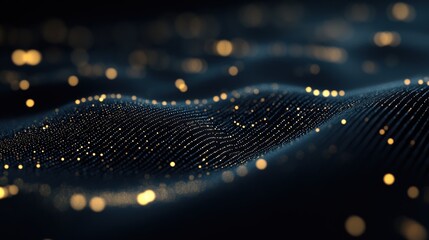 Binary Code Symbols on a Black Background