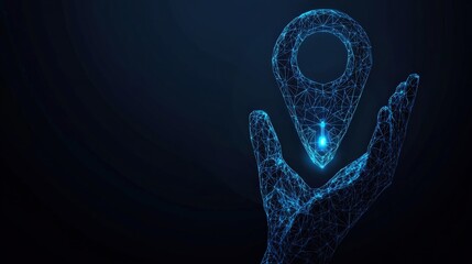 Poster - Hand holding a light bulb in the center of the palm with a neutral background