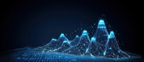 Aufkleber - Abstract technology background featuring network lines and dots in a digital concept design