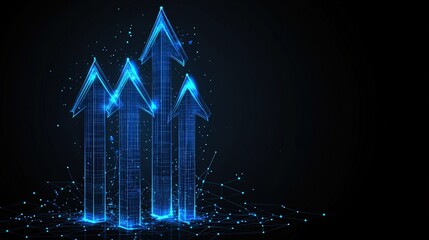 Aufkleber - Futuristic skyscraper with a network of connected lines against a clear blue sky