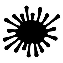 Poster - Black Ink Splotch, blob stain drip drop splatter