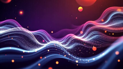 Poster - A colorful design with a red center and blue and orange surrounding it. The design is made up of many small shapes