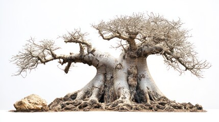 Ancient baobab tree, arid landscape, isolated, nature, botany