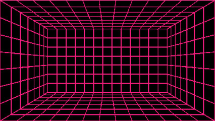 Poster - pixel art a futuristic technology background