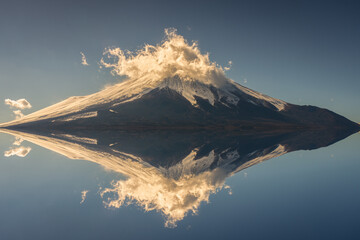 Sticker - Mount fuji reflection on the lake Yamanakako