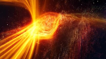 Poster - immerse yourself in the cosmic wonder of a vibrant nebula, exploding with fiery colors and intricate