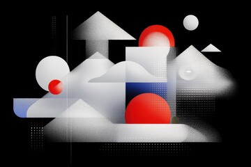 Poster - Abstract artistic exploration digital art graphic design modern environment unique perspective cognitive concepts