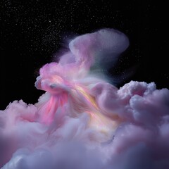 Poster - dynamic cosmic abstraction art digital space visual artwork ethereal environment close-up perspectiv