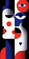 Poster - Confusion illustrations abstract portraits of emotion graphic art digital contemporary surreal perspective