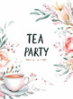© VanSash  - Celebrate with a lovely tea party adorned with fresh flowers. Generative AI