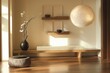 © 형근 최 - Generative AI, Minimalist Japanese Zen Interior with Timeless Tranquility