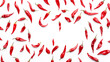 © omarosman - group of red chili peppers isolated on white background. top view