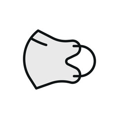 Naklejka na meble Face mask icon with a clean and modern aesthetic, perfect for representing hygiene, personal protection