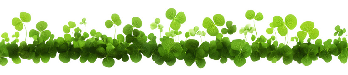 Wall Mural - Clover graphic element isolated on a transparent background created with Generative AI technology