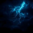 © Arthur Constantine - Blue Lightning Strikes Dark Night Sky