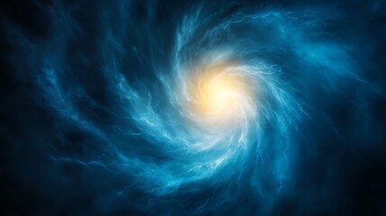Wall Mural - blue spiral galaxy cosmic swirl space