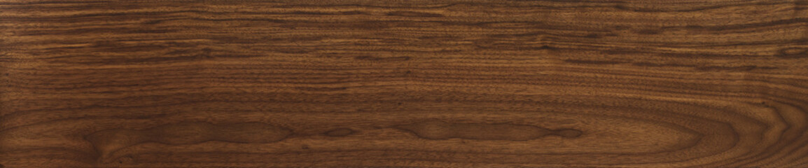 Wall Mural - Black walnut wood texture of solid board oil finished