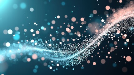 Wall Mural - bokeh and light particle close up of bokeh lights against a dark background, creating a magical and 
