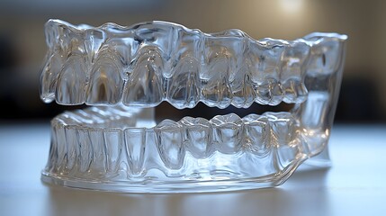 Poster - Clean dental impression tray isolated on a minimalist background used to take molds of the patient's teeth