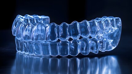 Fototapete - Clean dental impression tray isolated on a minimalist background used to take molds of the patient's teeth