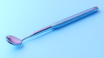 Poster - Clean dental scaler isolated on a minimalist background designed for removing plaque and tartar from teeth during cleanings