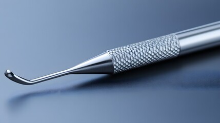 Poster - clean dental scaler isolated on a minimalist background designed for removing plaque and tartar from