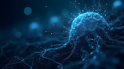 Wall Mural - digital background perfect for tech processes, neural networks, artificial intelligence, data transf