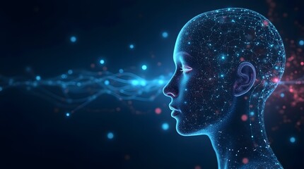Wall Mural - digital background perfect for tech processes, neural networks, artificial intelligence, data transf