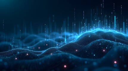 digital background perfect for tech processes, neural networks, artificial intelligence, data transf