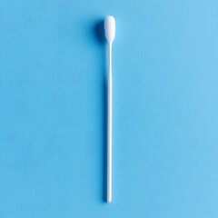 Poster - Cotton swab with a soft tip isolated on a minimalist background clean and ready for medical use emphasizing hygiene and simplicity in healthcare