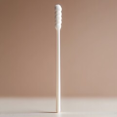 Poster - Cotton swab with a soft tip isolated on a minimalist background clean and ready for medical use emphasizing hygiene and simplicity in healthcare