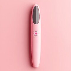 Poster - Digital infrared thermometer placed on a minimalist background with its sleek design symbolizing accurate temperature readings for patient care
