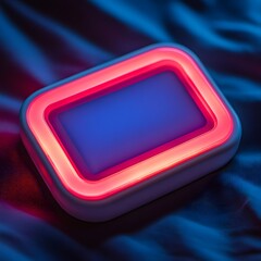 Fototapete - Digital pulse oximeter with its LED display glowing resting on a minimalist background representing precision in patient monitoring