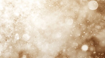 Wall Mural - Abstract brown bokeh background with light and particles.