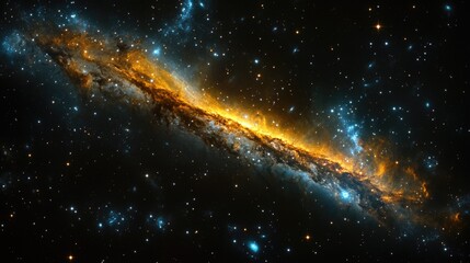 Wall Mural - Galaxy with Bright Star Background,