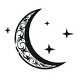 © MdMaynul - a crescent moon with stars