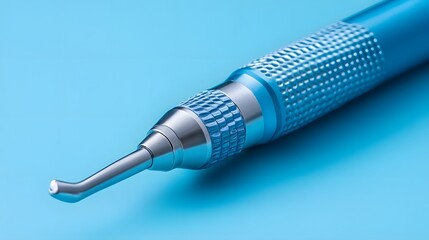 Poster - Modern dental drill isolated on a minimalist background used for tooth preparation during dental treatments