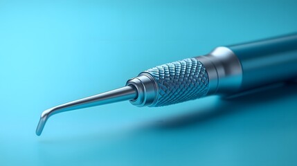 Poster - Modern dental drill isolated on a minimalist background used for tooth preparation during dental treatments