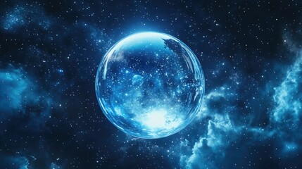 Wall Mural - Galaxy with central planet