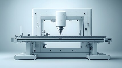 Fototapete - Modern orthopedic casting machine isolated on a minimalist background designed for creating casts to immobilize broken bones