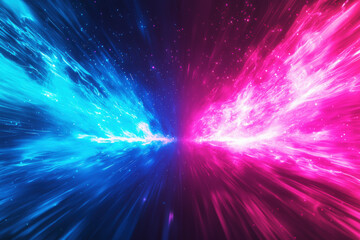 Poster - Dynamic gradient background featuring a vibrant transition from electric blue to neon pink with high contrast ideal for modern branding
