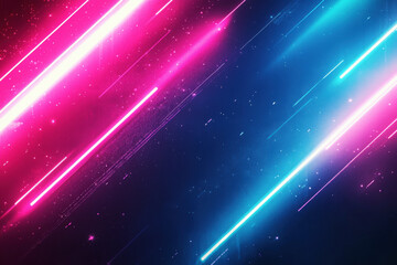 Poster - Dynamic gradient background transitioning from electric blue to neon pink with vibrant hues for modern design applications