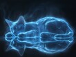 © pongtap - Ethereal cat sleeping digital art dark environment abstract view