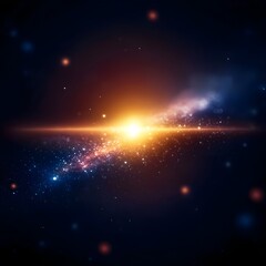 Wall Mural - cosmic light burst in dark space