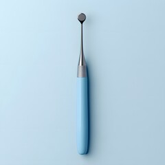 Fototapete - Sleek dental probe used for oral examinations isolated on a minimalist background reflecting the precision required in dental care