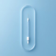 Poster - sleek hemodialysis catheter isolated on a minimalist background designed for vascular access during 